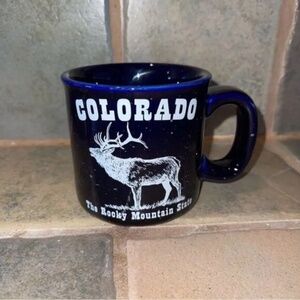 Dark Navy Colorado Elk Rocky Mountain State Coffee Mug